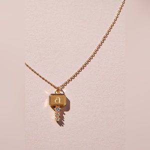 Anthropologie Monogram Key Necklace - NWT - A